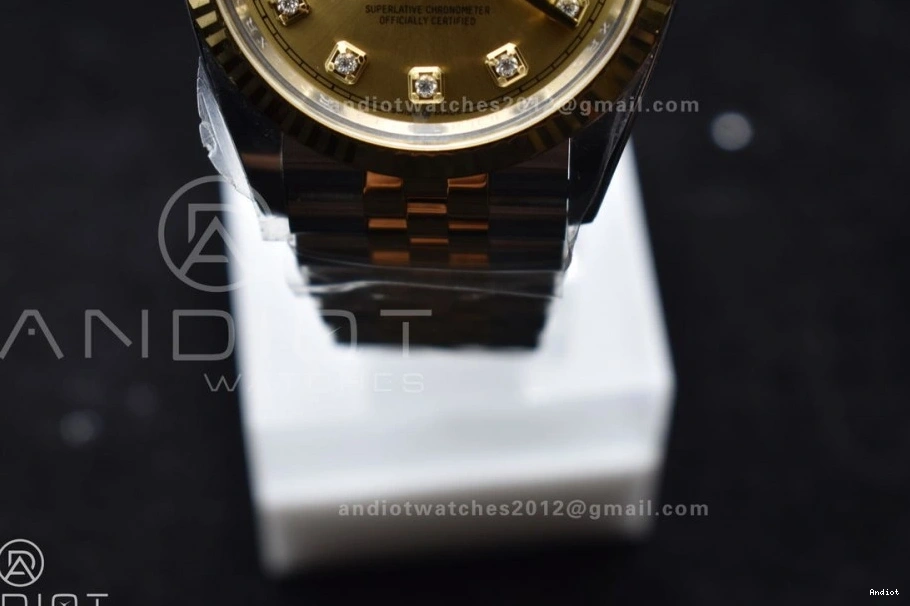 YG SS Dial VR3235 Jubilee 904L Best YG DateJust 36 1:1 126233 Edition Bracelet Diamonds Steel Clean on 1106